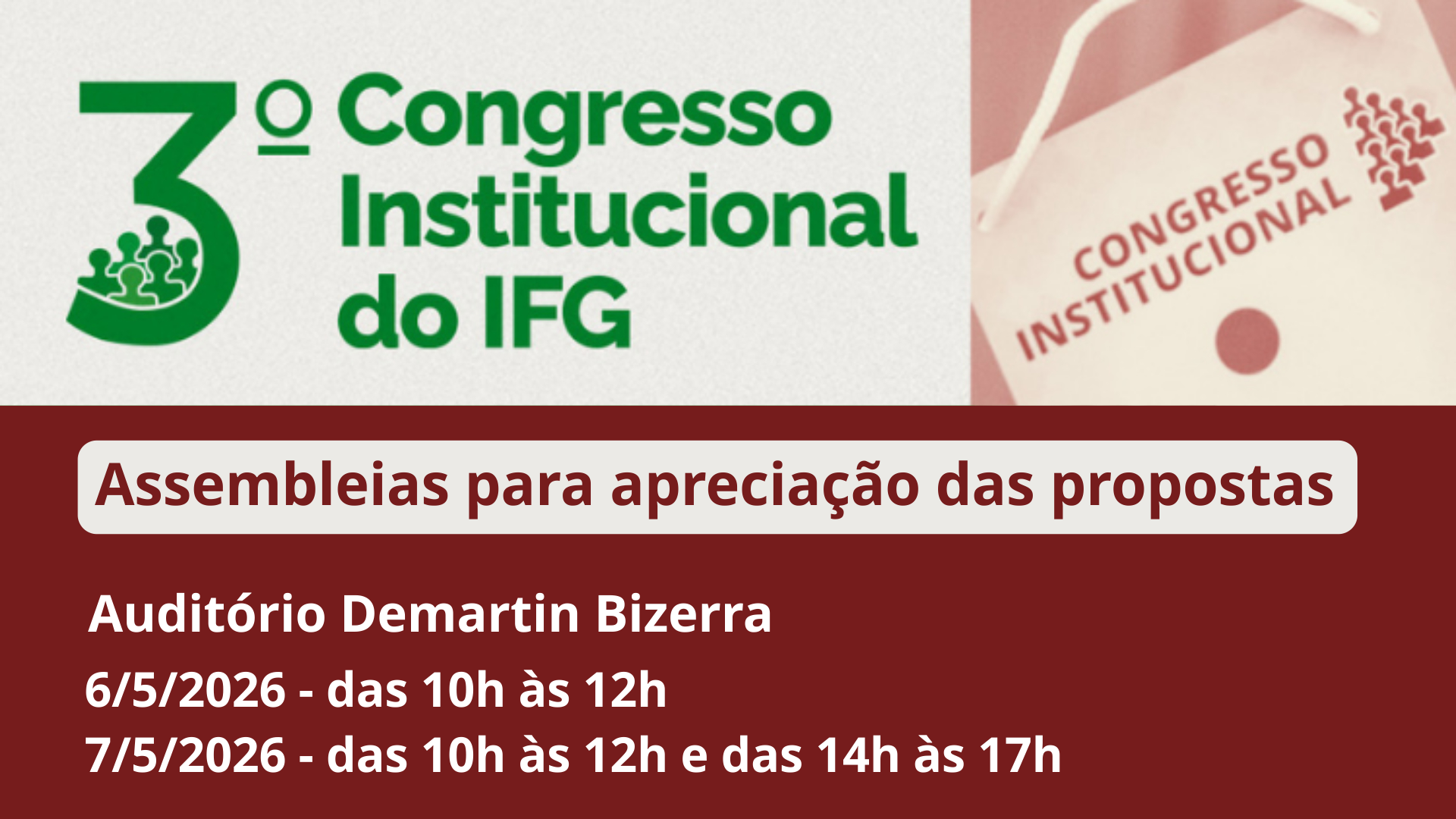 Assembleias locais no Câmpus Goiânia